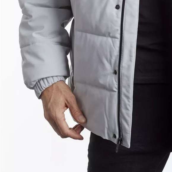 PERRY ELLIS light gray & black puffer tech jacket coat  Size L NWT winter ski - Picture 5 of 12